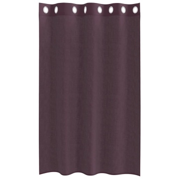 Perdele Voile cu Oeje 2 buc Violet 140x175 cm - Img 4
