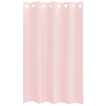 Perdele Voile cu Oelii 2 buc Roz deschis 140x175 cm - Img 4