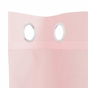 Perdele Voile cu Oelii 2 buc Roz deschis 140x245 cm - Img 8