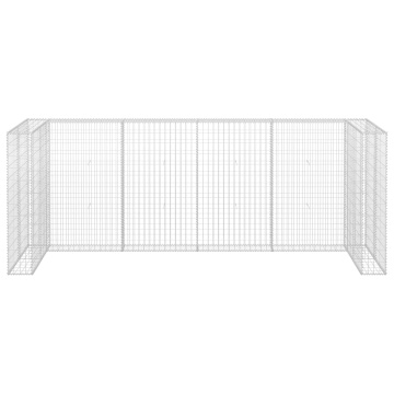 Perete gabion pentru pubele, 320x100x120 cm, oțel galvanizat - Img 4