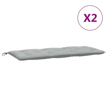 Pernă bancă de grădină 2db melanj gri deschis 120x50x7cm textil - Img 4