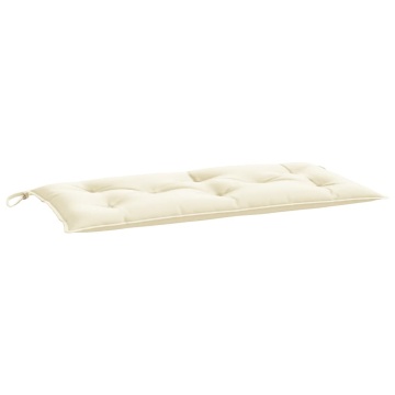 Pernă bancă de grădină, alb crem, 110x50x7 cm, textil oxford - Img 2