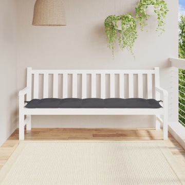 Pernă bancă de grădină, antracit, 180x50x7 cm, material oxford - Img 1