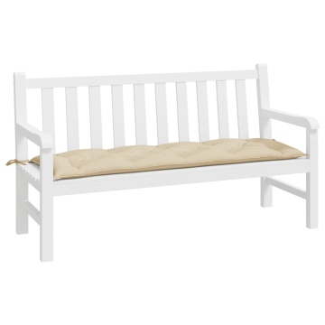 Pernă bancă de grădină, bej, 150x50x7 cm, material oxford - Img 3