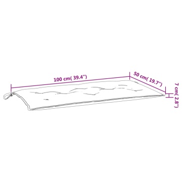 Pernă bancă de grădină, crem, 100x50x7 cm, material oxford - Img 6