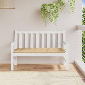Pernă bancă de grădină, melanj bej, 120x50x7 cm, textil - Img 3