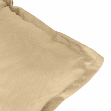 Pernă bancă de grădină, melanj bej, 120x50x7 cm, textil - Img 8