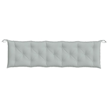 Pernă bancă de grădină, melanj gri deschis, 180x50x7 cm, textil - Img 4
