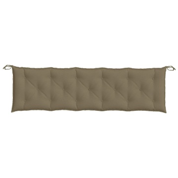 Pernă bancă de grădină, melanj taupe, 180x50x7 cm, textil - Img 4