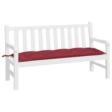 Pernă bancă de grădină, roșu vin, 150x50x7 cm, material oxford - Img 3