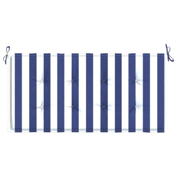 Pernă bancă grădină, albastru&alb, 120x50x4 cm, textil oxford - Img 4