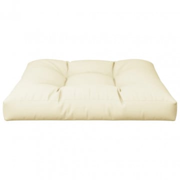Pernă canapea din paleți, crem, 70x70x12 cm - Img 4