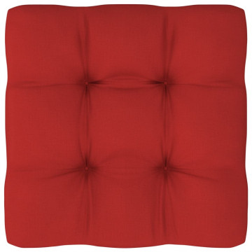 Pernă canapea din paleți, roșu, 70x70x10 cm - Img 1