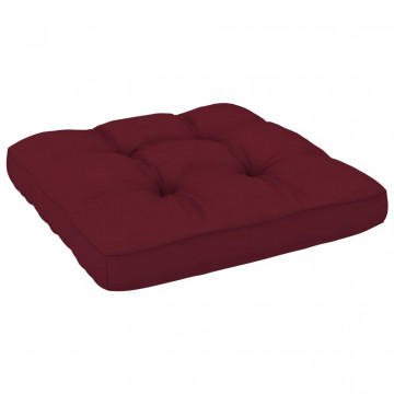 Pernă canapea din paleți, roșu vin, 70 x 70 x 10 cm - Img 3