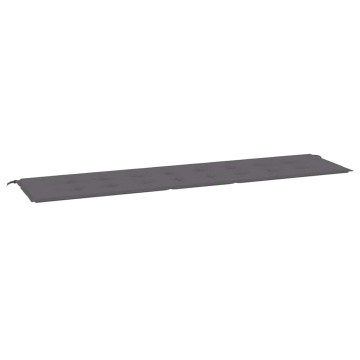 Pernă de bancă de grădină antracit 200x50x4 cm textil oxford - Img 2