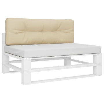 Pernă de paleți, bej, 120x40x12 cm, material textil - Img 3