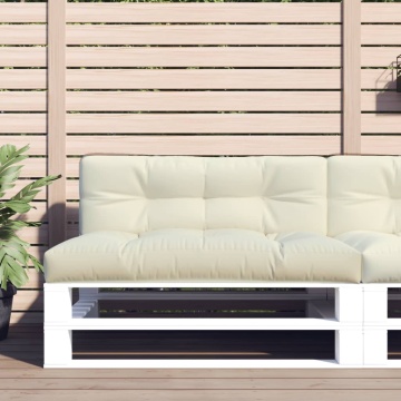 Pernă de paleți, crem, 120x40x12 cm, material textil - Img 1