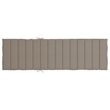 Pernă de șezlong, gri taupe, 200x70x3 cm, textil oxford - Img 8