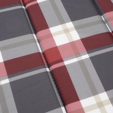 Pernă de șezlong, roșu carouri, 200x70x3 cm, textil oxford - Img 6