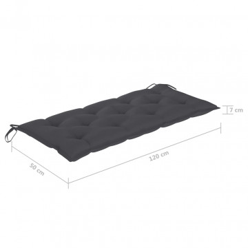 Pernă pentru balansoar, antracit, 120 cm, material textil - Img 7