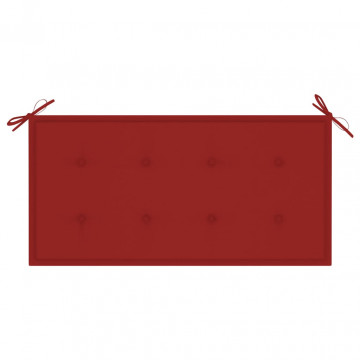Pernă pentru bancă de grădină, roșu, 100x50x3 cm - Img 3