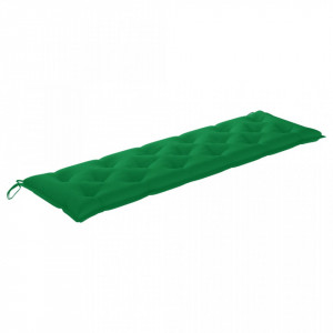 Pernă pentru bancă de grădină, verde, 180x50x7 cm, textil - Img 2