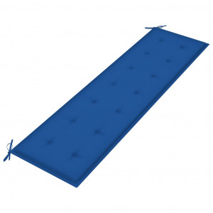 Pernă pentru bancă grădină, albastru regal, 180x50x4 cm, textil - Img 1