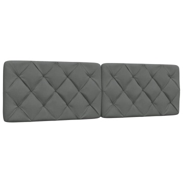Pernă pentru tăblie de pat, gri închis, 180 cm, material textil - Img 1