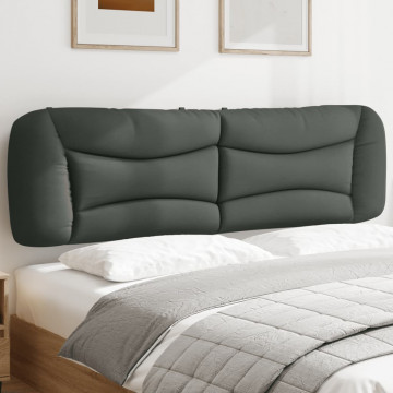 Pernă pentru tăblie de pat, gri închis, 180 cm, material textil - Img 1