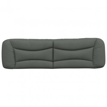 Pernă pentru tăblie de pat, gri închis, 180 cm, material textil - Img 8