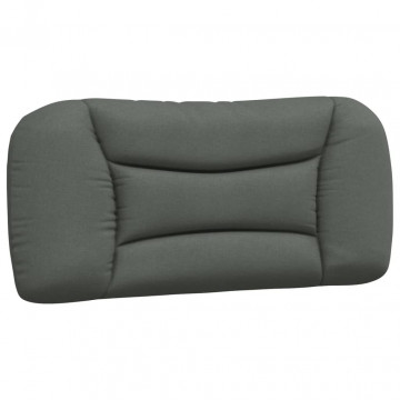 Pernă pentru tăblie de pat, gri închis, 90 cm, material textil - Img 2