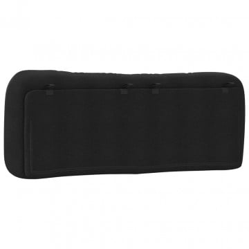 Pernă pentru tăblie de pat, negru, 120 cm, material textil - Img 6