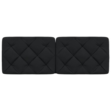 Pernă pentru tăblie de pat, negru, 140 cm, material textil - Img 4