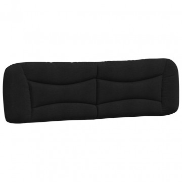 Pernă pentru tăblie de pat, negru, 180 cm, material textil - Img 2