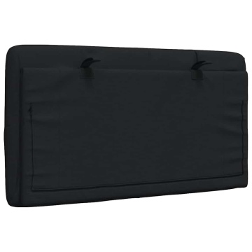 Pernă pentru tăblie de pat, negru, 90 cm, material textil - Img 5