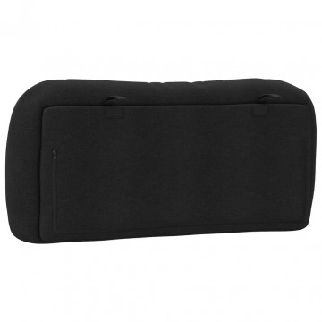Pernă pentru tăblie de pat, negru, 90 cm, material textil - Img 6