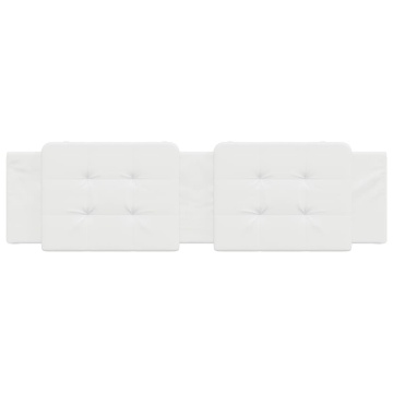 Pernă pentru tăblie pat, alb, 180 cm, piele artificială - Img 4