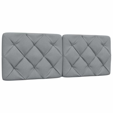 Pernă tăblie de pat, gri deschis, 140 cm, material textil - Img 1