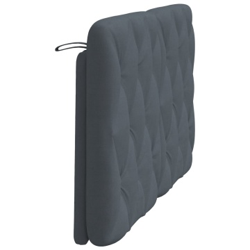 Pernă tăblie de pat, gri închis, 120 cm, catifea - Img 5
