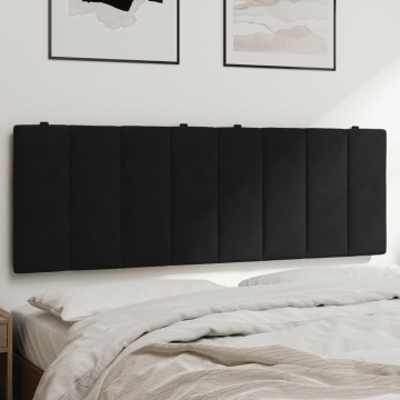 Pernă tăblie de pat, negru, 140 cm, catifea - Img 1