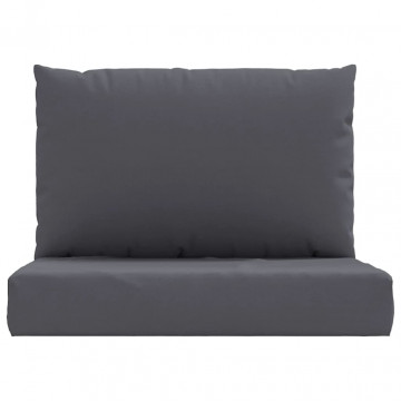 Perne canapea din paleți, 2 buc., antracit, material textil - Img 4