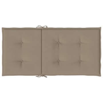 Perne cu spătar mic, 2 buc. gri taupe 100x50x3 cm textil oxford - Img 5