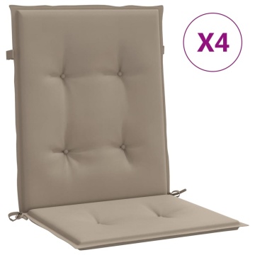 Perne cu spătar mic, 4 buc. gri taupe 100x50x3 cm textil oxford - Img 2