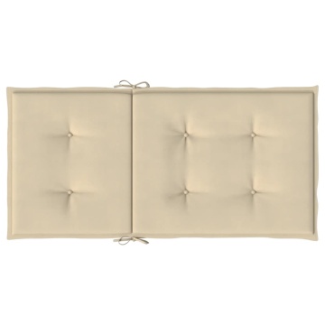 Perne cu spătar mic, 6 buc., bej, 100x50x3 cm, textil oxford - Img 5