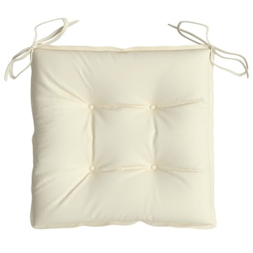 Perne de scaun, 4 buc., alb crem, 50x50x7 cm, textil oxford - Img 5