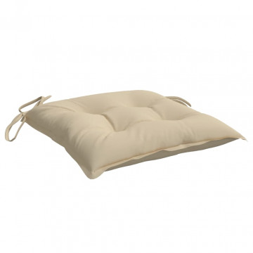 Perne de scaun, 4 buc., bej, 50x50x7 cm, textil oxford - Img 3
