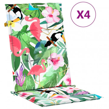 Perne de scaun spătar înalt, 4 buc., multicolor, textil - Img 2