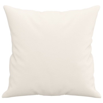 Perne decorative, 2 buc., crem, 40x40 cm, piele ecologică - Img 4