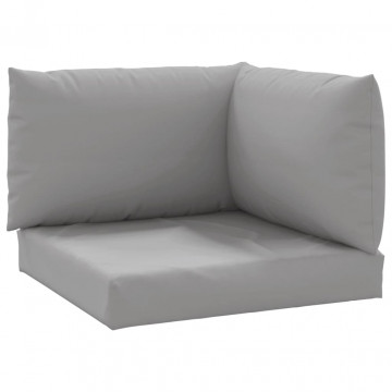 Perne pentru canapea din paleți, 3 buc., gri, material textil - Img 2