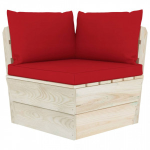 Perne pentru canapea din paleți, 3 buc., roșu, material textil - Img 1
